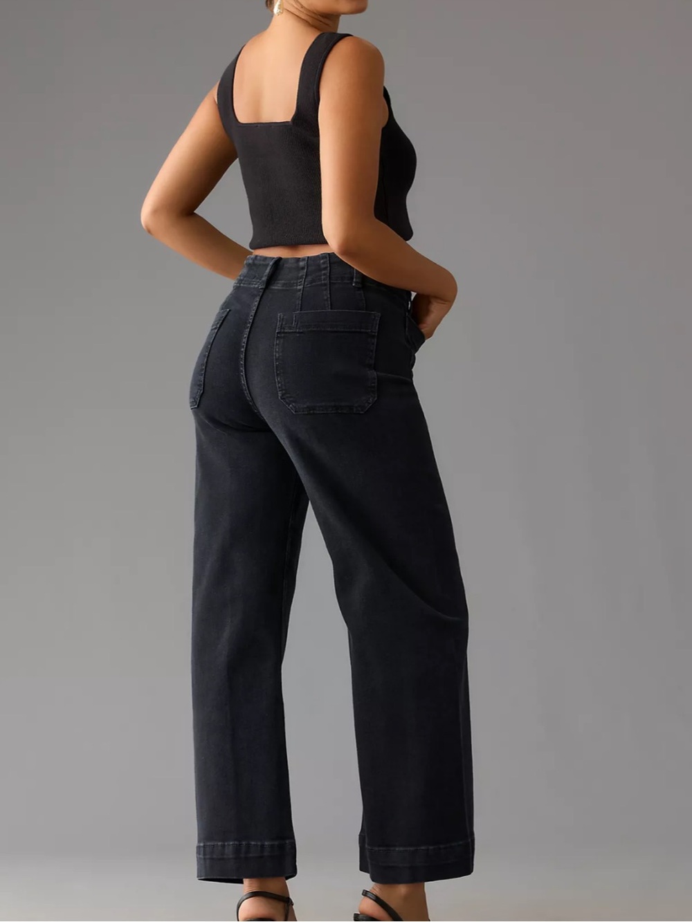 Anthropologie Maeve The Collette Black Denim - Picture 2 of 6